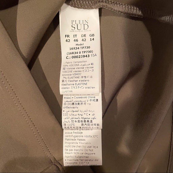 Plain Sud olive green sexy bodycon midi dress, Medium, NWOT - Picture 5 of 8